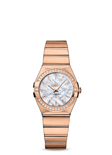 Omega Constellation Quartz 27 Brushed Red Gold / Diamond / MOP